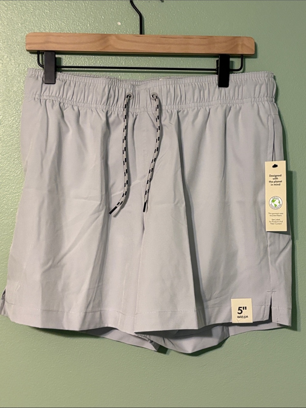 No Boundaries Light Gray Men's 5" Swim Trunks